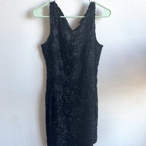 Black semi fitted dress